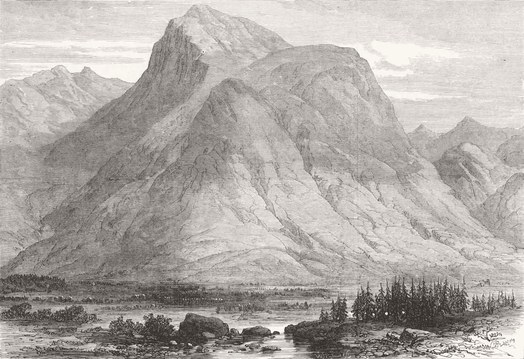 SCOTLAND. Ben Nevis 1873 old antique vintage print picture